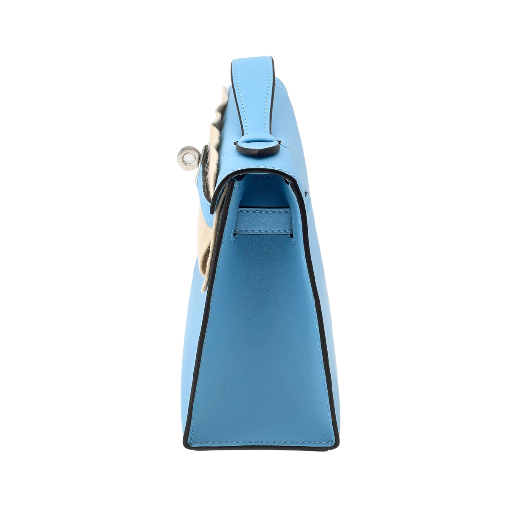 Kelly pochette bleu celeste swift phw