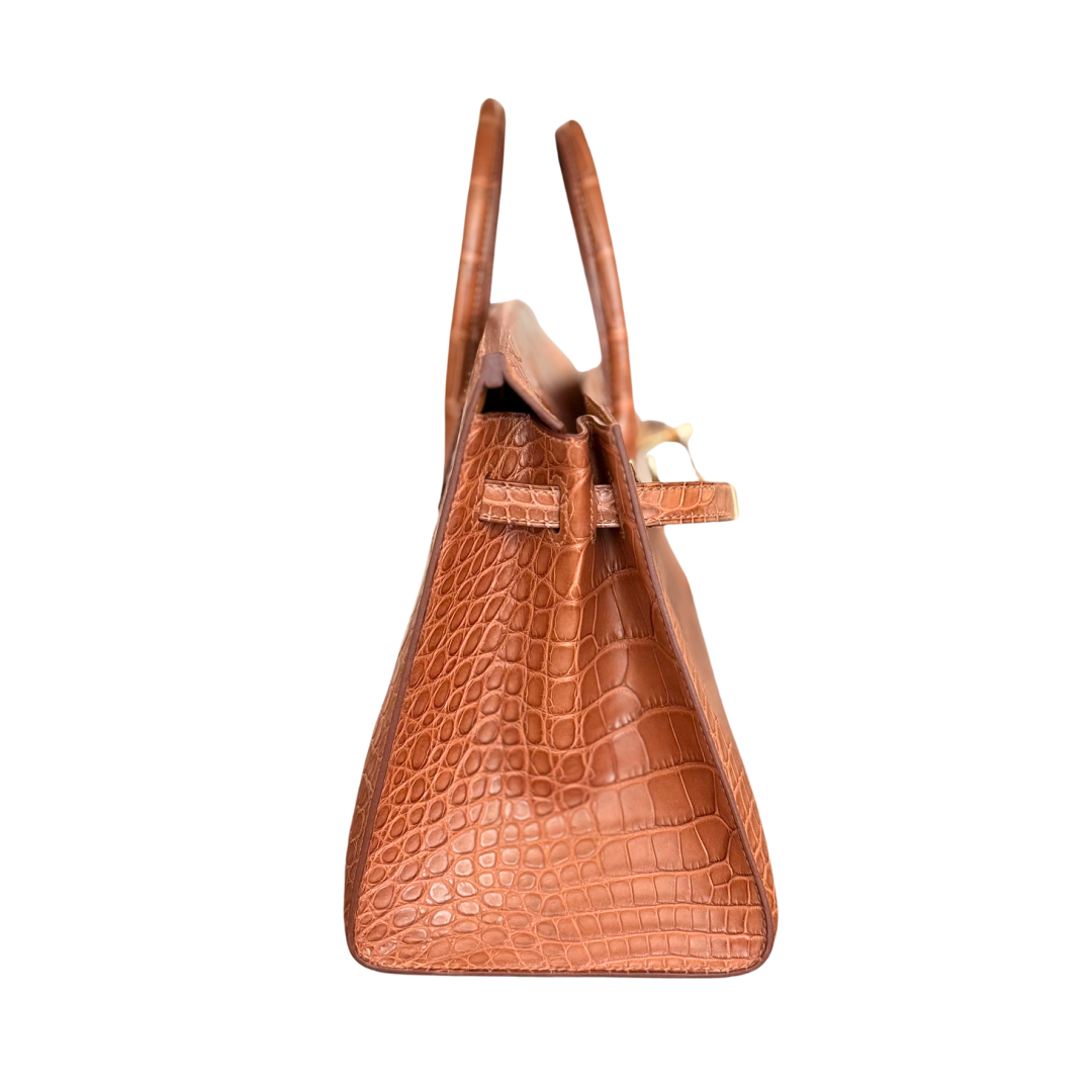 B25 Sellier gold ghw matte alligator