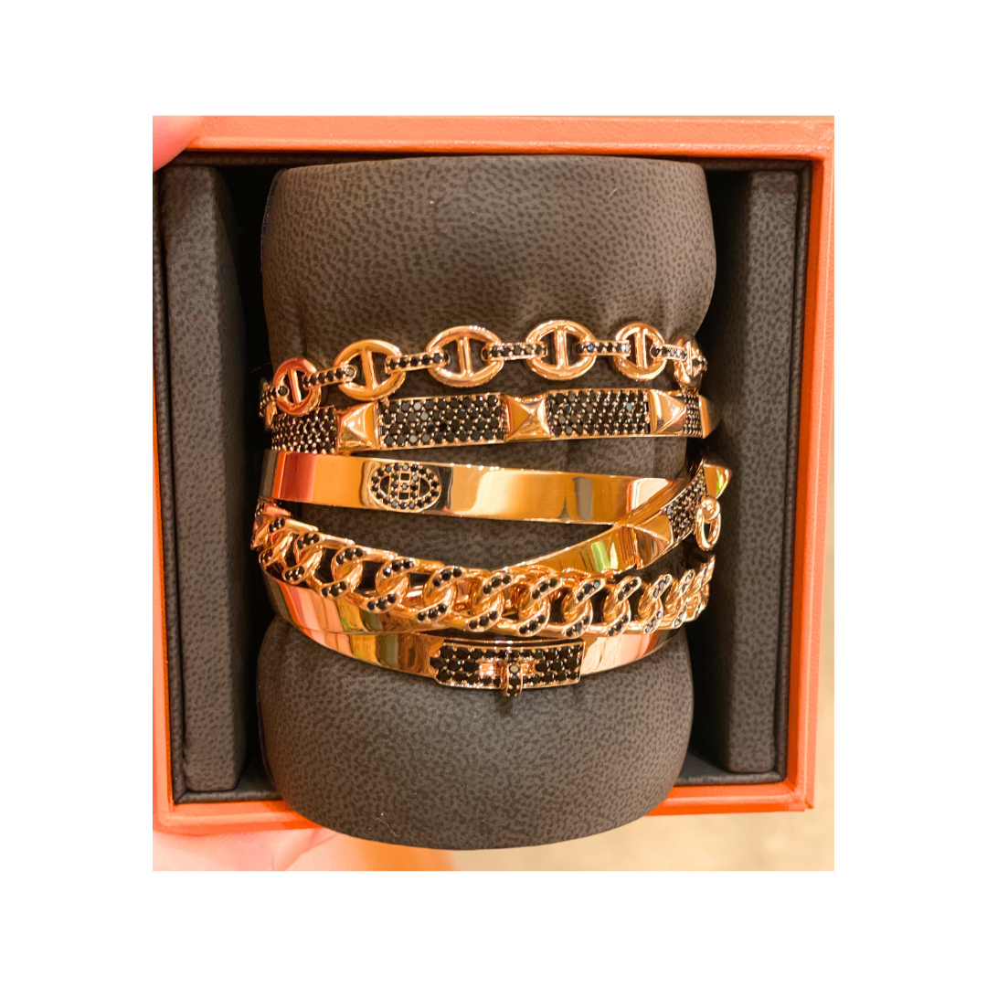 Alchimie Bracelet very large model rose gold diamond