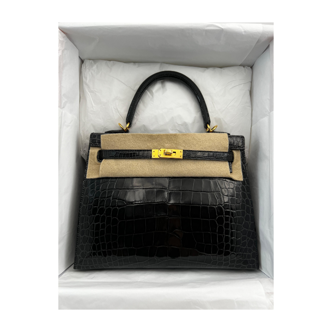 K25 Black lisse alligator ghw