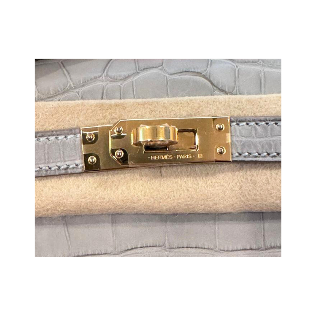 Kelly 20 Special order gris perle ghw matte alligator