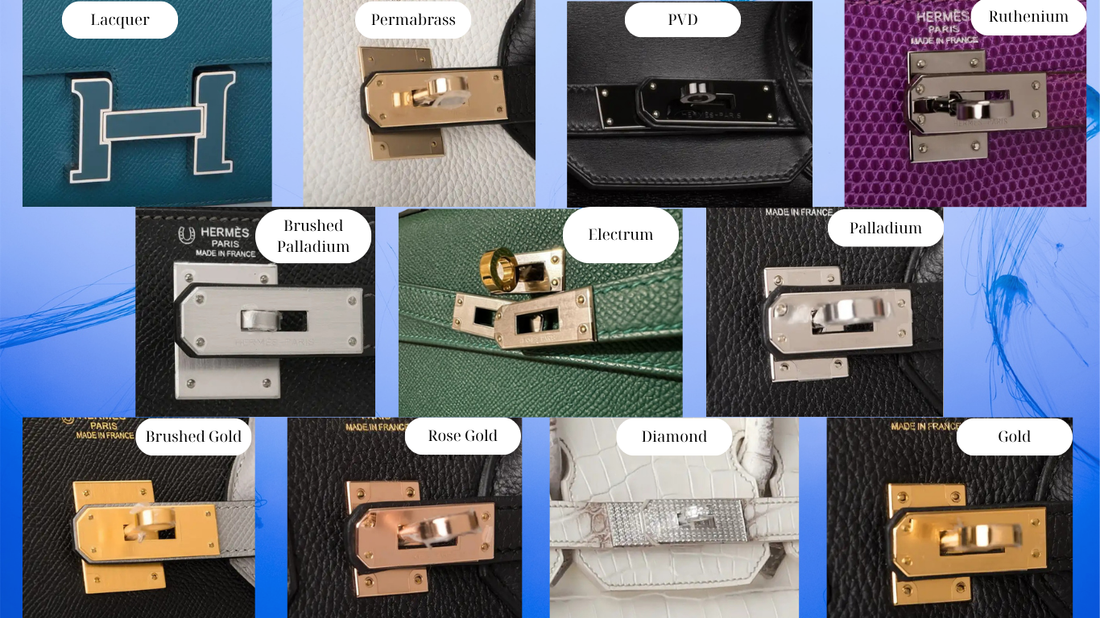 What material is the hardware of a Hermès bag made from?