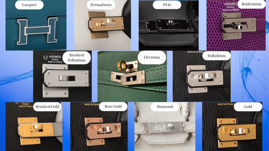 What material is the hardware of a Hermès bag made from?