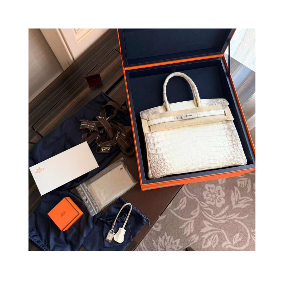Birkin 30 himalaya diamond hardware niloticus