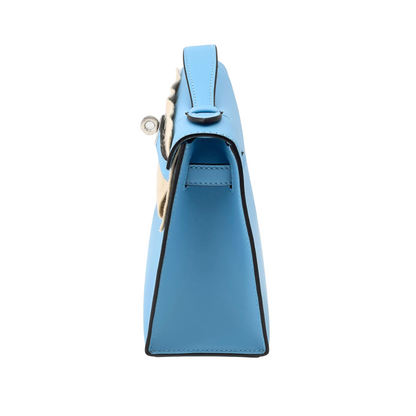 Kelly pochette bleu celeste swift phw