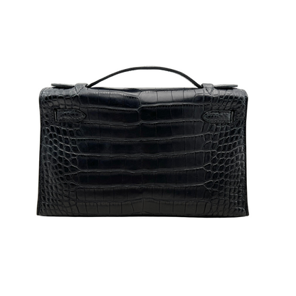 Kelly pochette black matte ghw