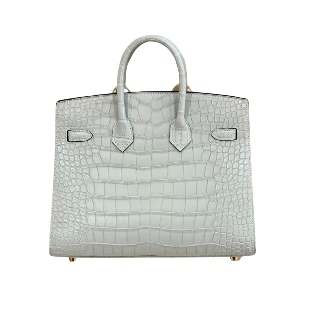 B25 Sellier gris neve ghw matte alligator