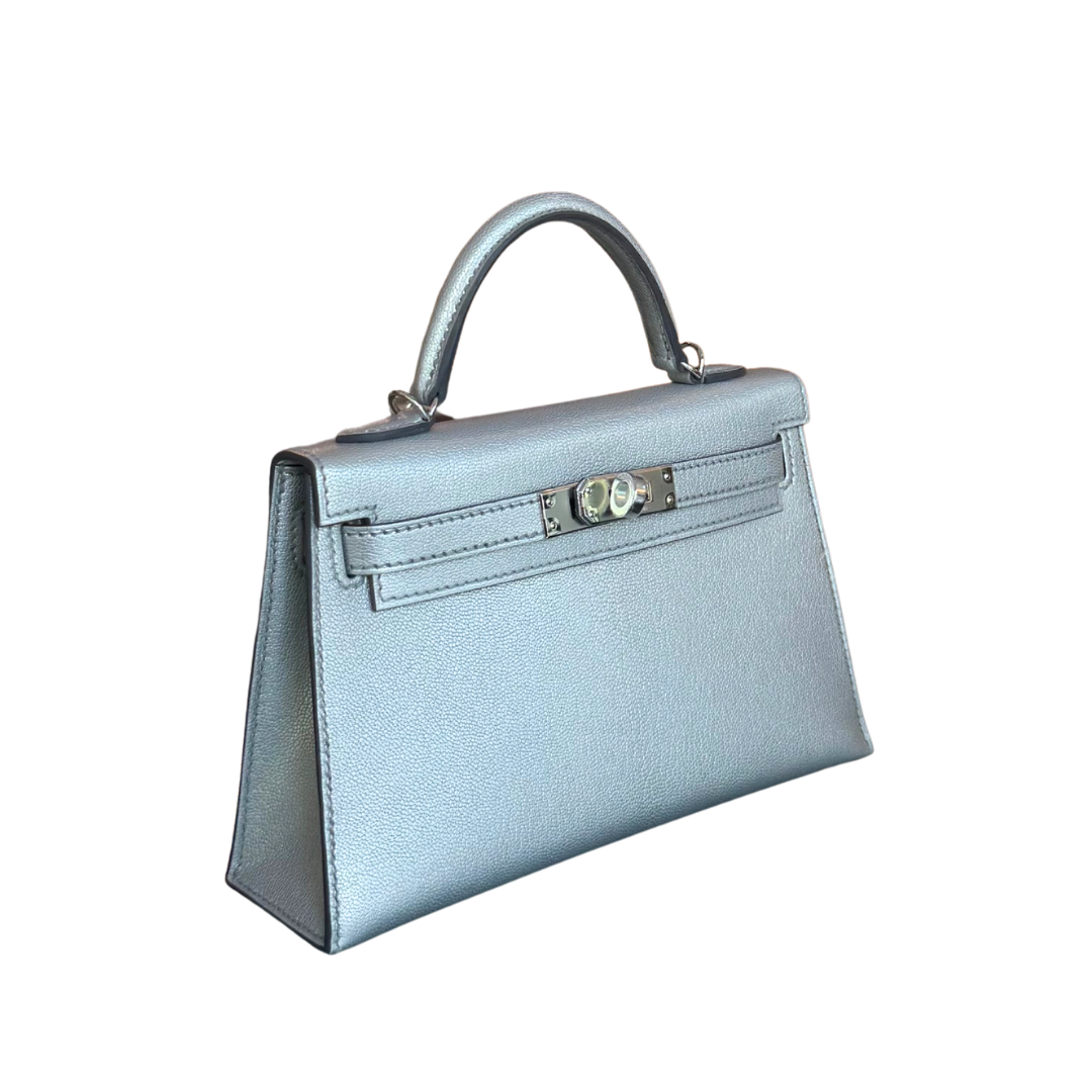 Kelly 20 silver chevre phw