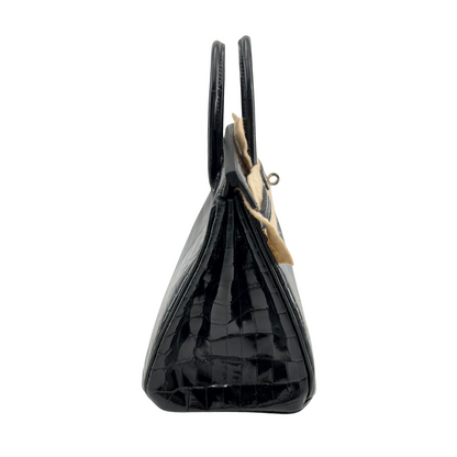 Birkin 25 black shinny phw niloticus