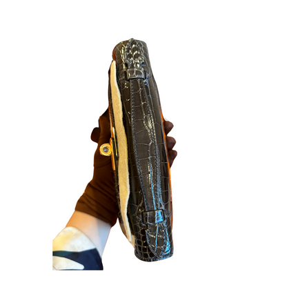Kelly pochette graphite ghw lisse alligator