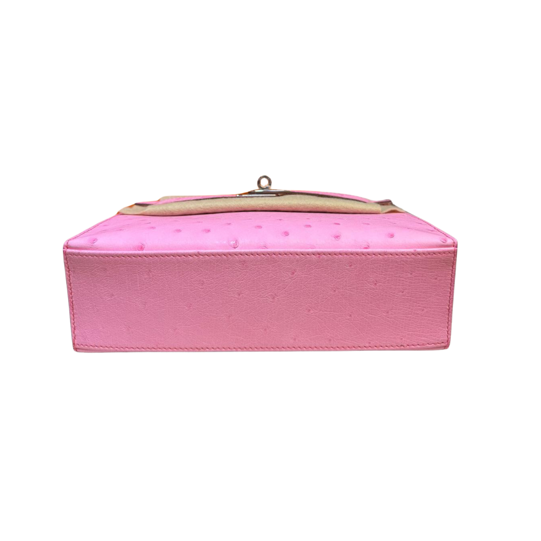 Kelly pochette ostrich bublegum phw