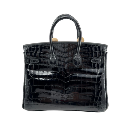 Birkin 25 black shinny phw niloticus