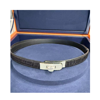 Kelly belt diamond black alligator