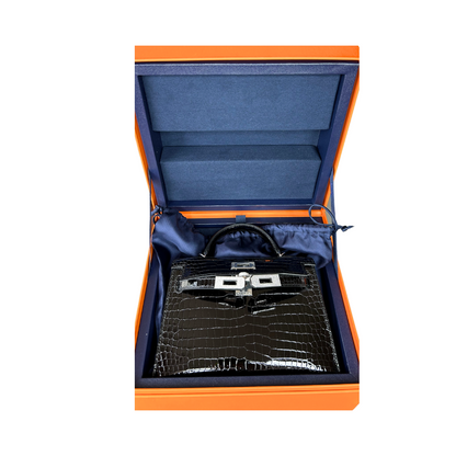K20 Black lisse porosus diamond hardware