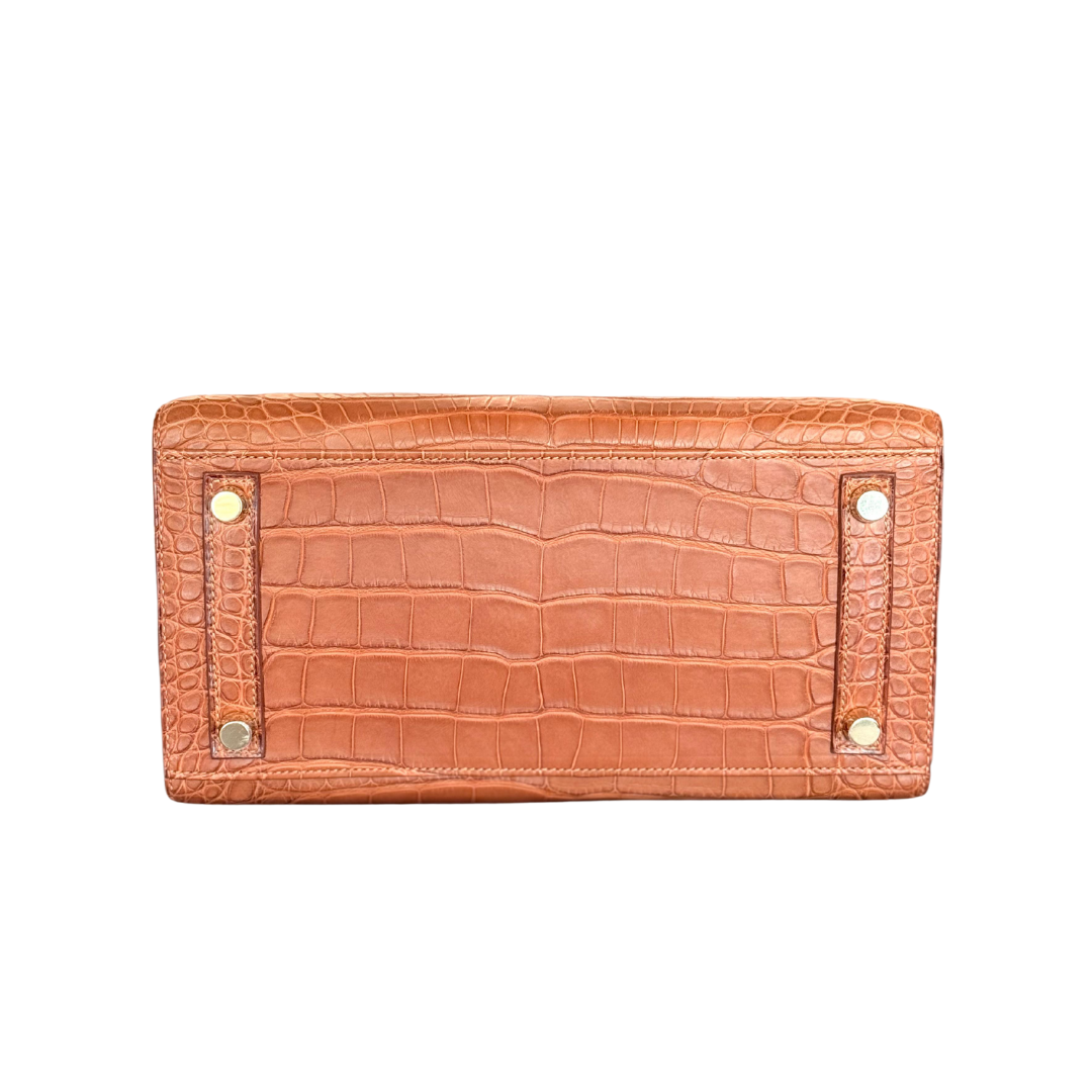 B25 Sellier gold ghw matte alligator