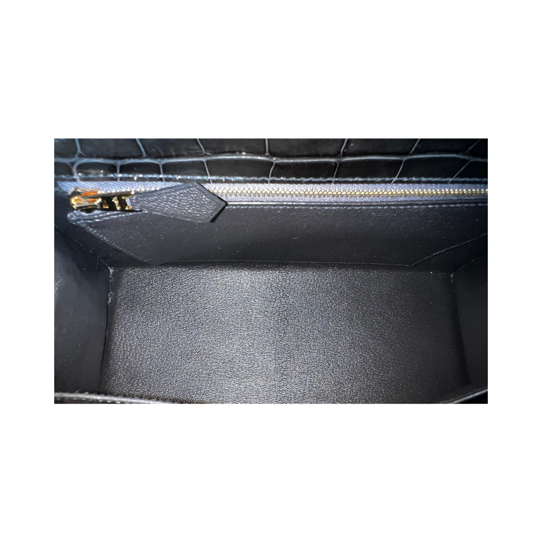 K25 Black lisse alligator ghw
