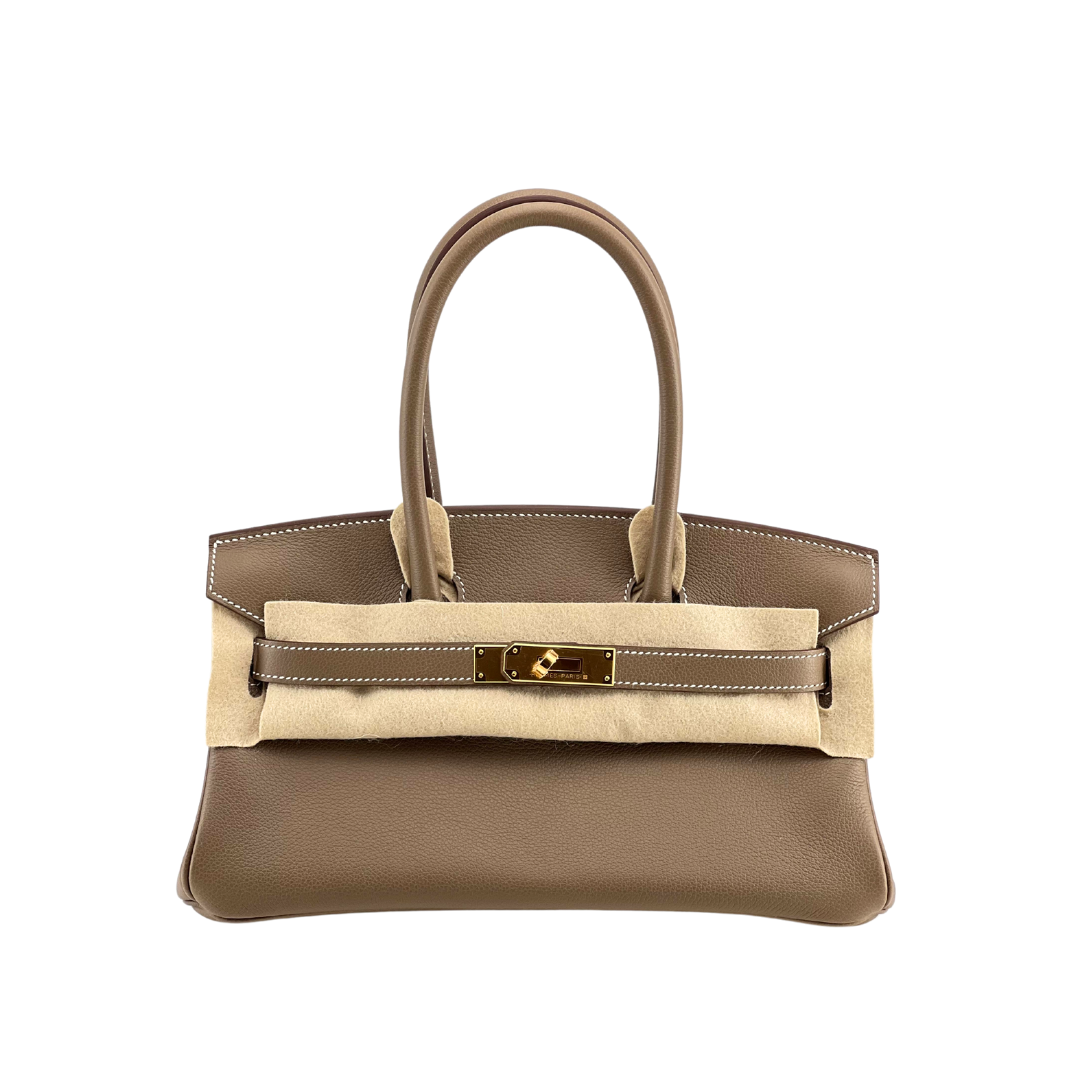 Birkin Shoulder Light Etoupe GHW Evercolor