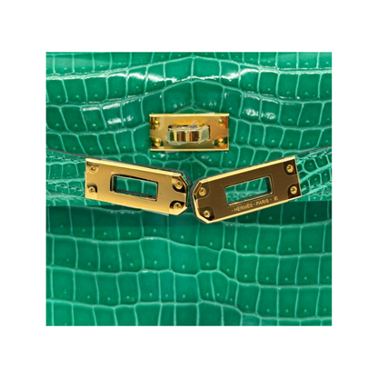 Kelly pochette vert jade ghw porosus