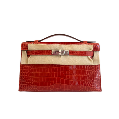 Kelly pochette Geranium lisse phw