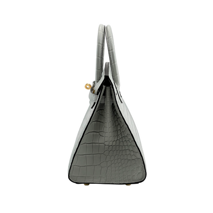 B25 Sellier gris perle alligator ghw