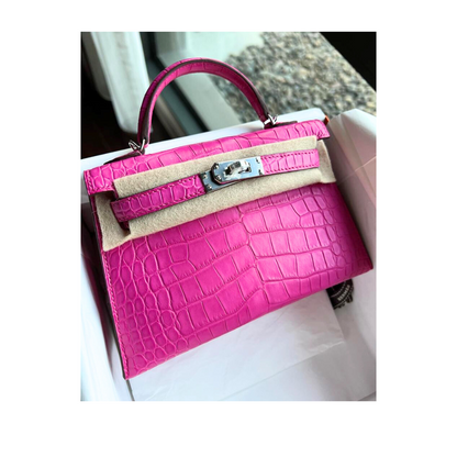 K20 Rose shocking matte alligator phw