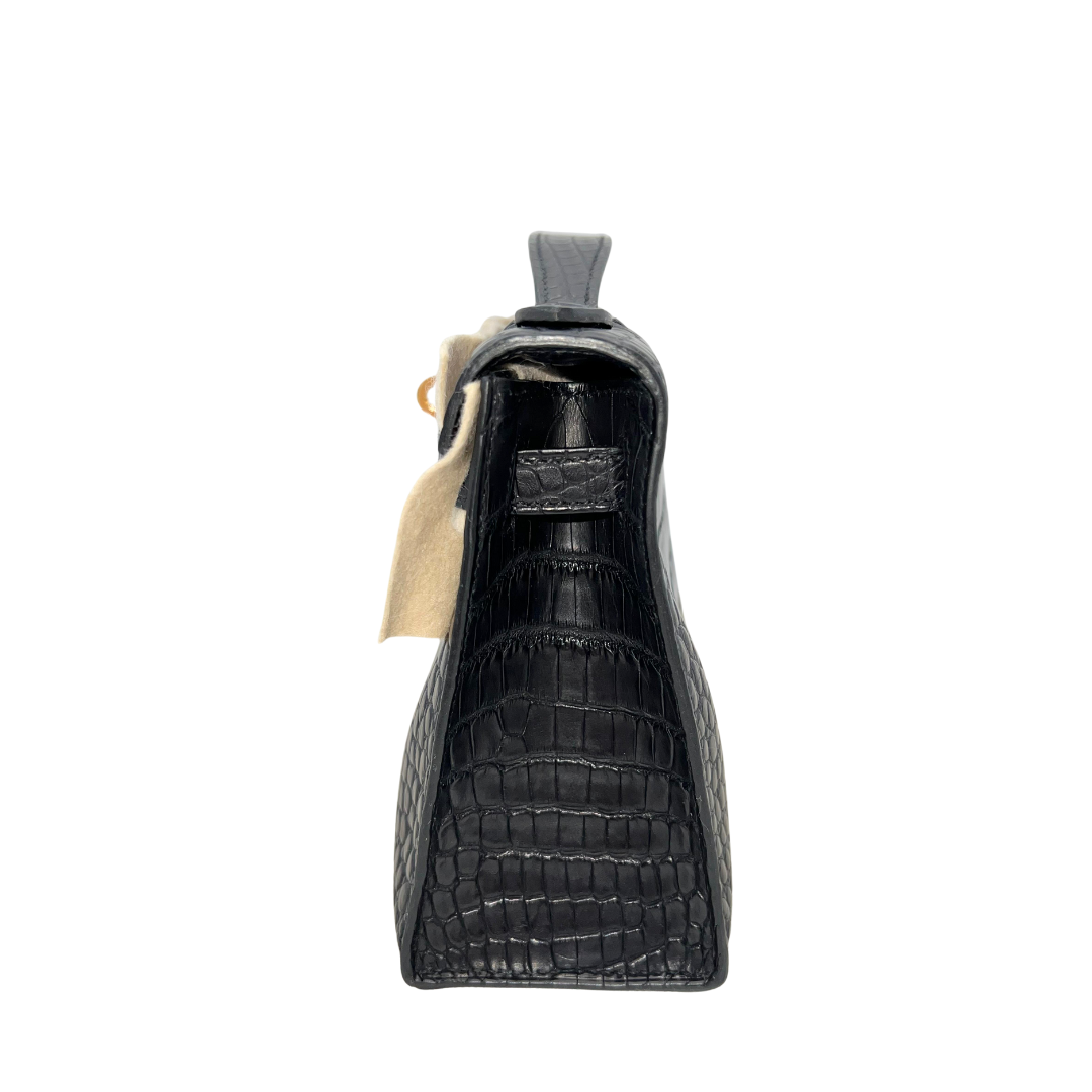 Kelly pochette black matte ghw