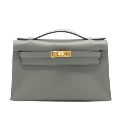Kelly pochette gris meyer ghw swift