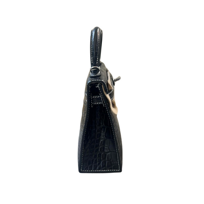 Kelly 20 special order black matte gris perle matte alligator