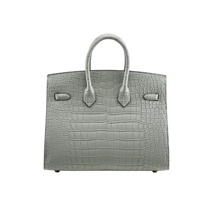 B25 Sellier gris perle alligator ghw