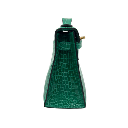 Kelly pochette vert jade ghw porosus