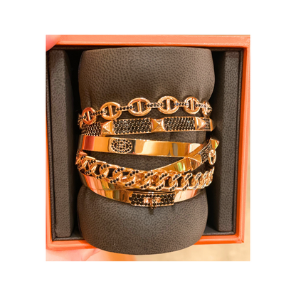 Alchimie Bracelet very large model rose gold diamond