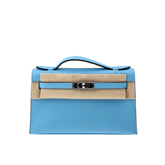 Kelly pochette bleu celeste swift phw