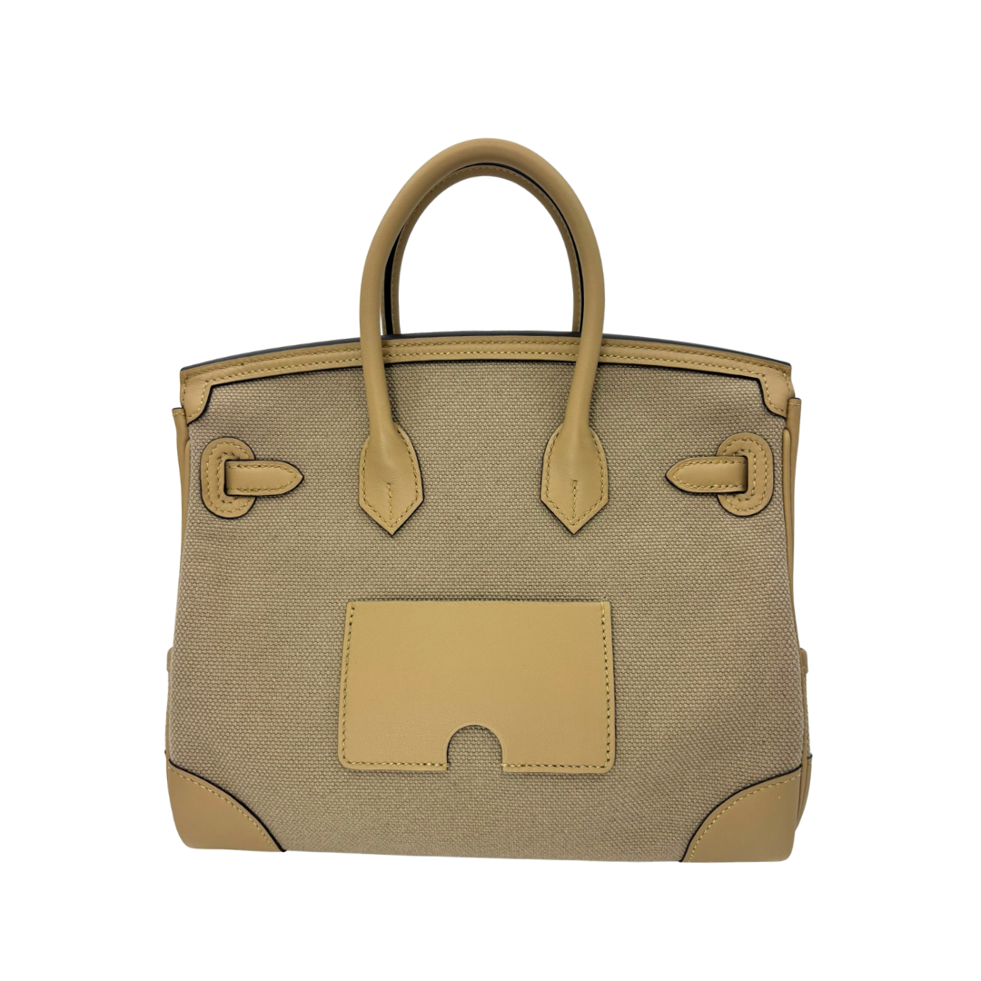 Birkin 25 cargo beige marfaa toile goeland