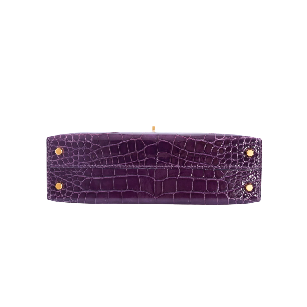 Kelly 20 cassis lisse alligatore ghw