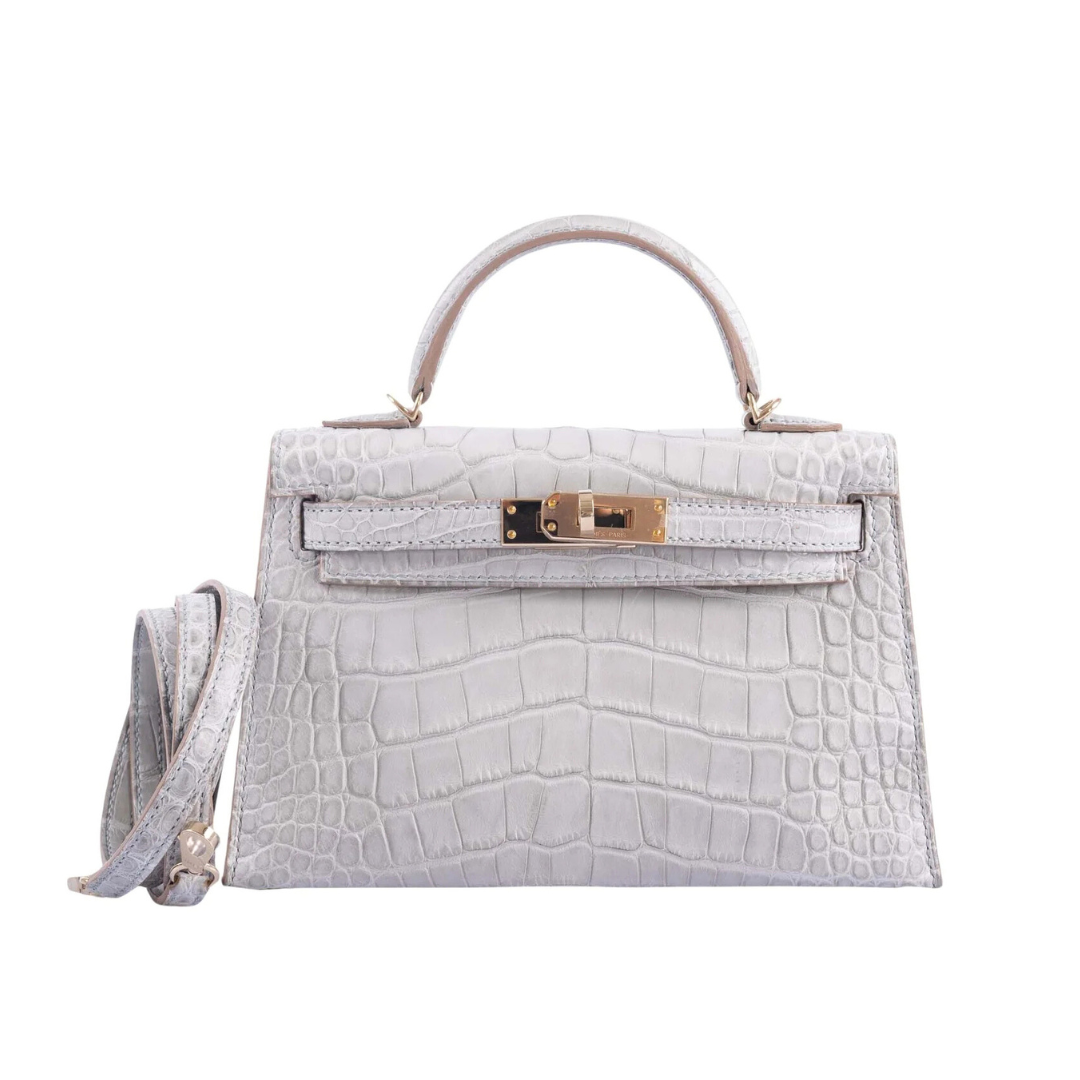 Kelly 20 Special order gris perle ghw matte alligator