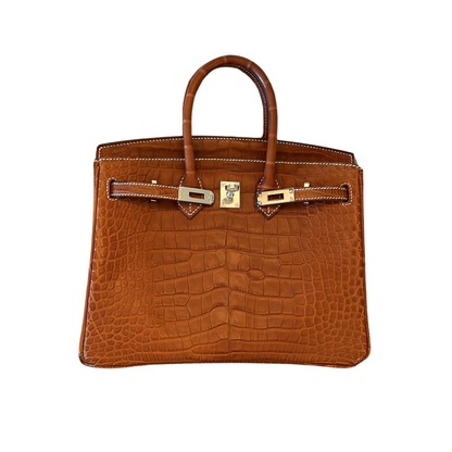 B25 Fauve barenia matte alligator