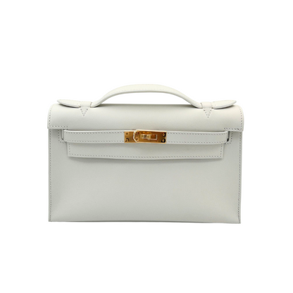 Kelly pochette blanc ghw swift