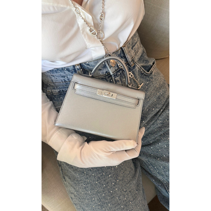 Kelly 20 silver chevre phw