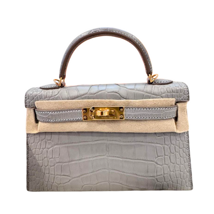 Kelly 20 Special order gris perle ghw matte alligator