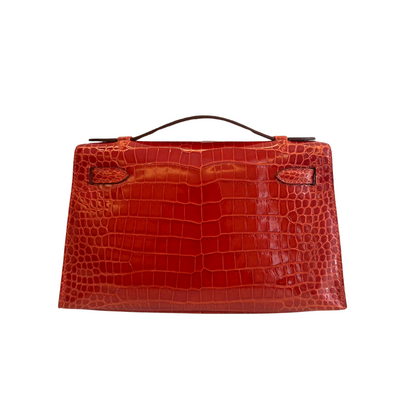 Kelly pochette Geranium lisse phw