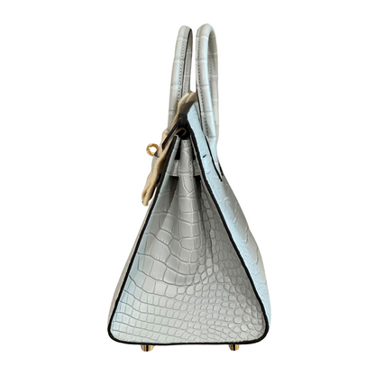B25 Sellier gris neve ghw matte alligator