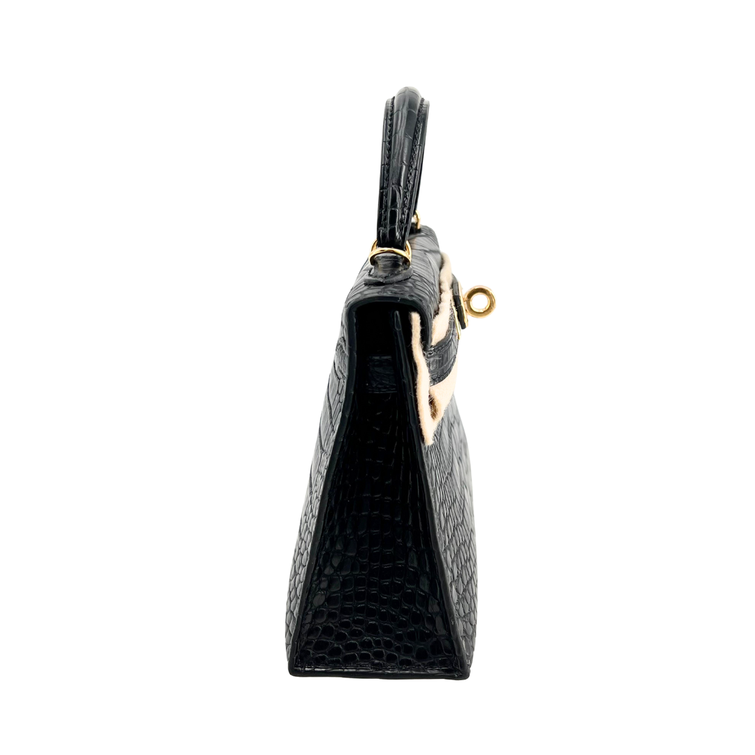 K20 Black matte alligator ghw