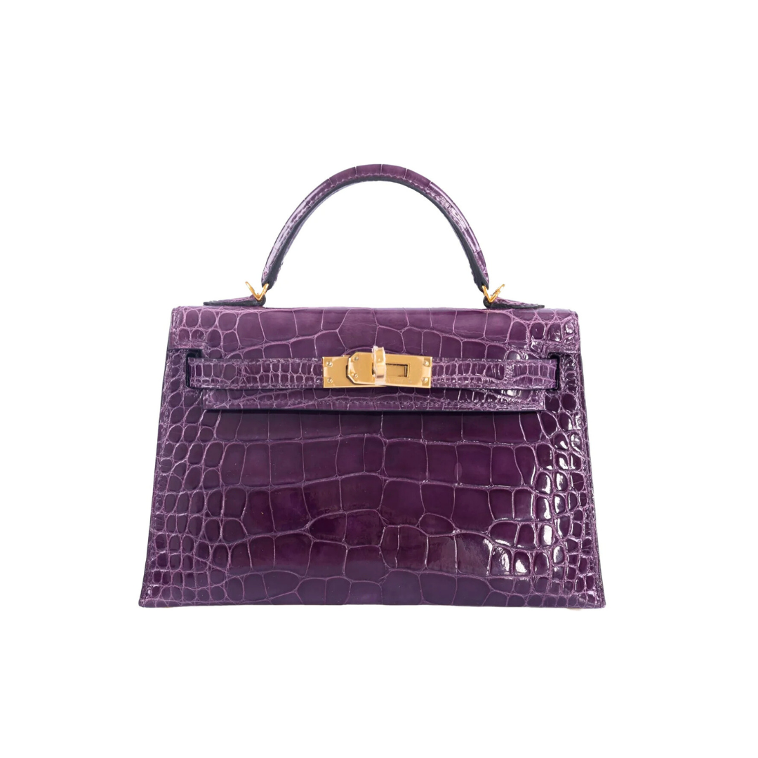 Kelly 20 cassis lisse alligatore ghw
