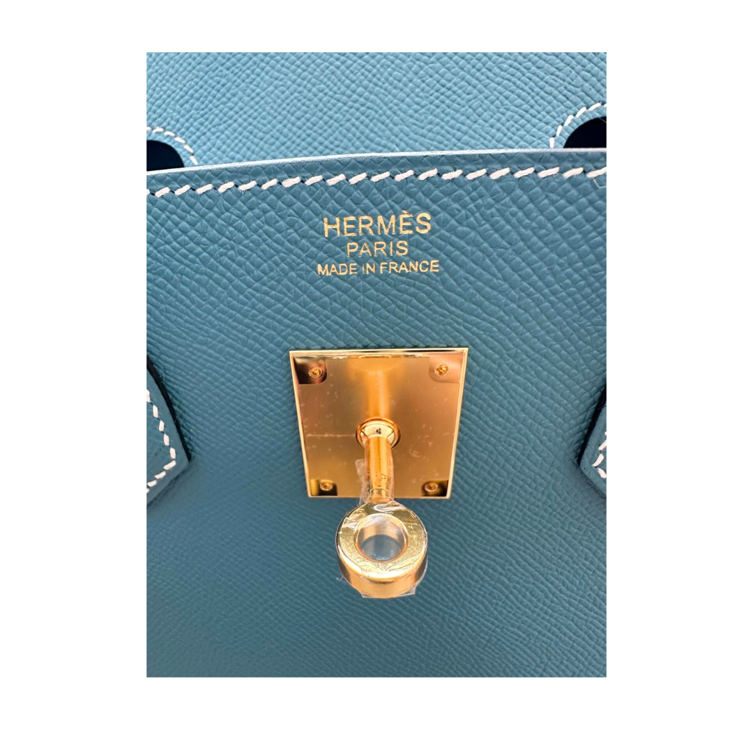 B30 Bleu jeans epsom ghw retourne