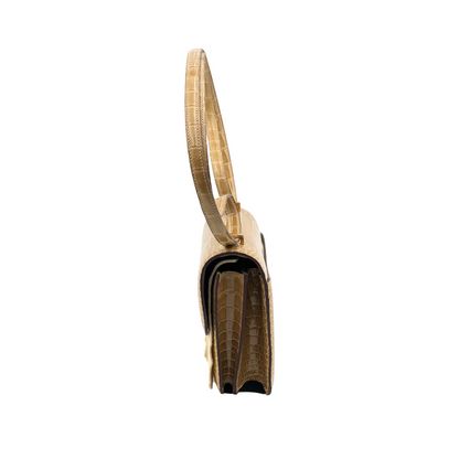 Constance 18 beige de sable lisse alligator