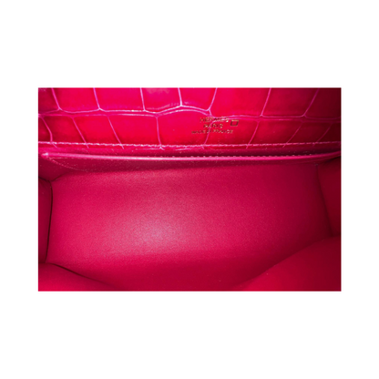 Kelly Pochette frambroise ghw lisse alligator
