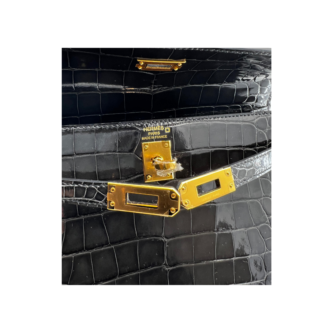 K25 Black lisse alligator ghw