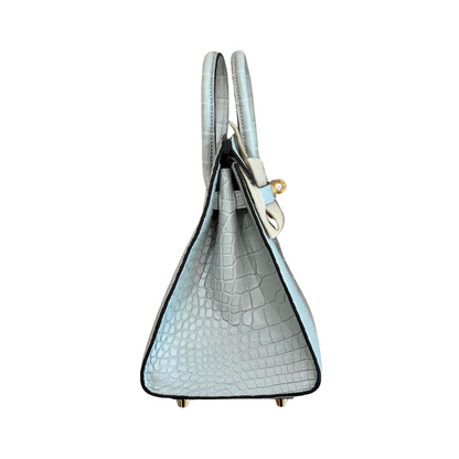 B25 Sellier gris neve ghw matte alligator
