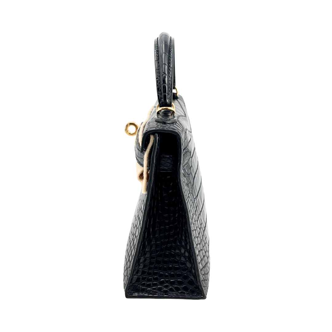 K20 Black matte alligator ghw