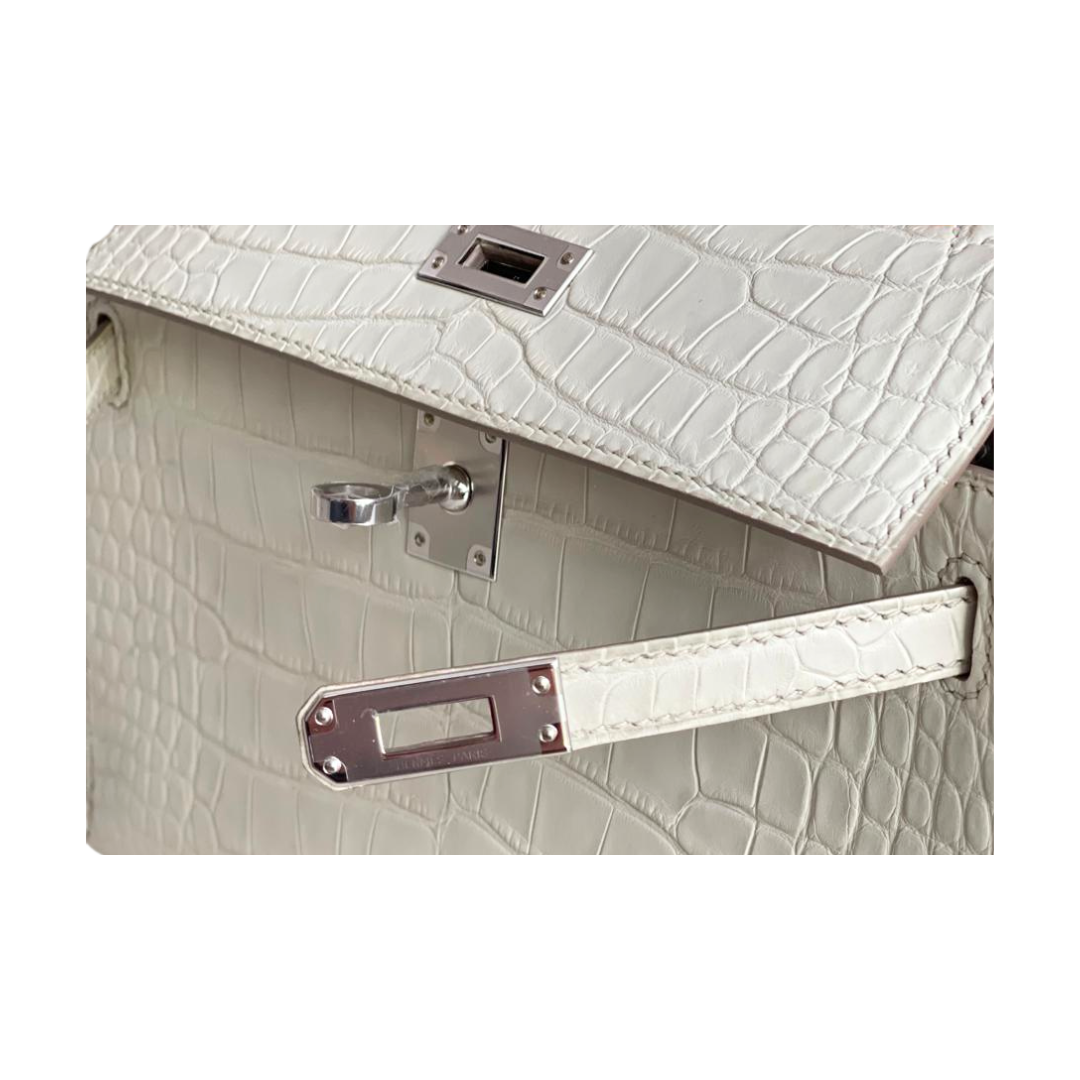 Kelly Pochette beton phw matte alligator
